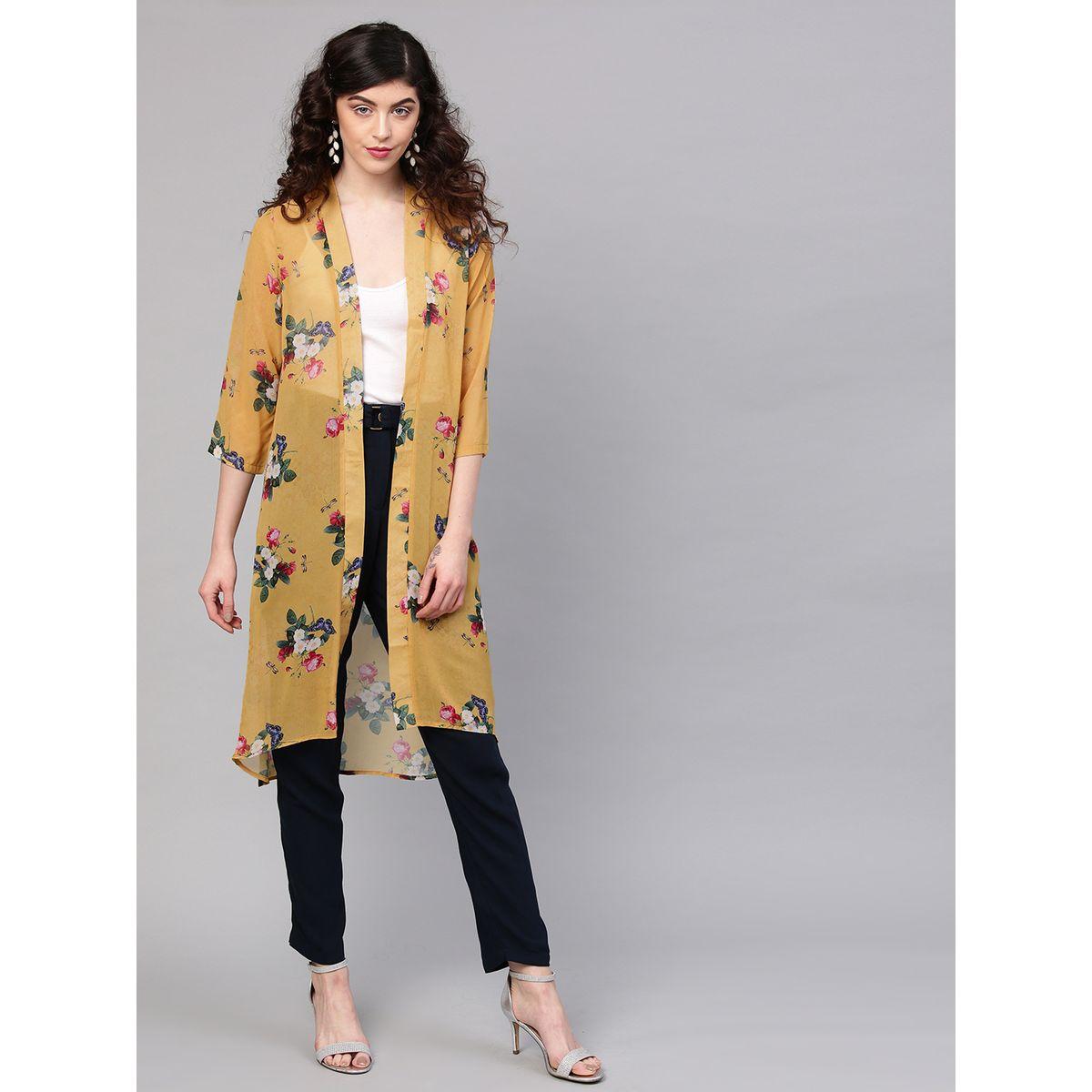 جاكيت مفتوح من الامام مع طبعة زهور ساسافراس × ستايلي-women-clothing-shirtsandblouses-shirts-image-1