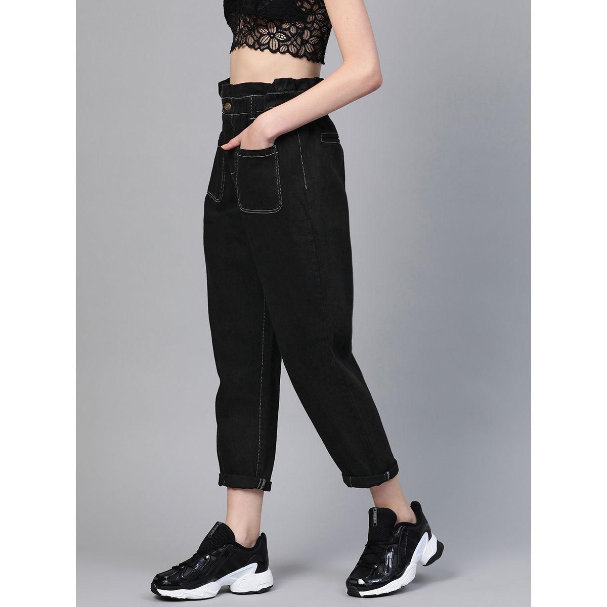 Sassafras X Styli  Paper Bag Waist Front Pocket Slouchy Jeans-women-clothing-bottoms-jeans-image-2