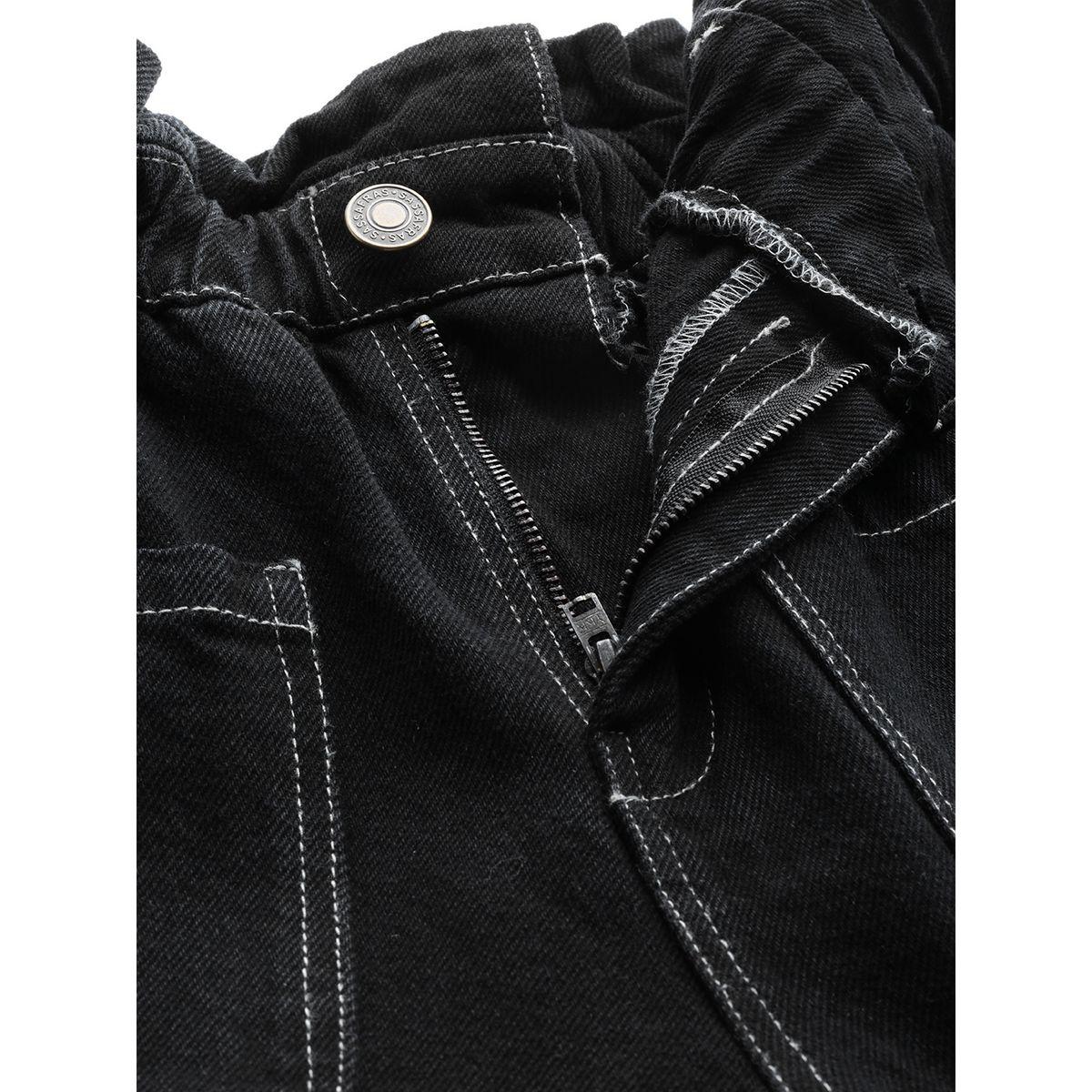 Sassafras X Styli  Paper Bag Waist Front Pocket Slouchy Jeans-women-clothing-bottoms-jeans-image-5