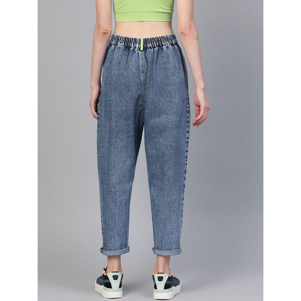 جينز سلوشي مع جيوب بتفاصيل مُتباينة ساسافراس × ستايلي-women-clothing-bottoms-jeans-image-3