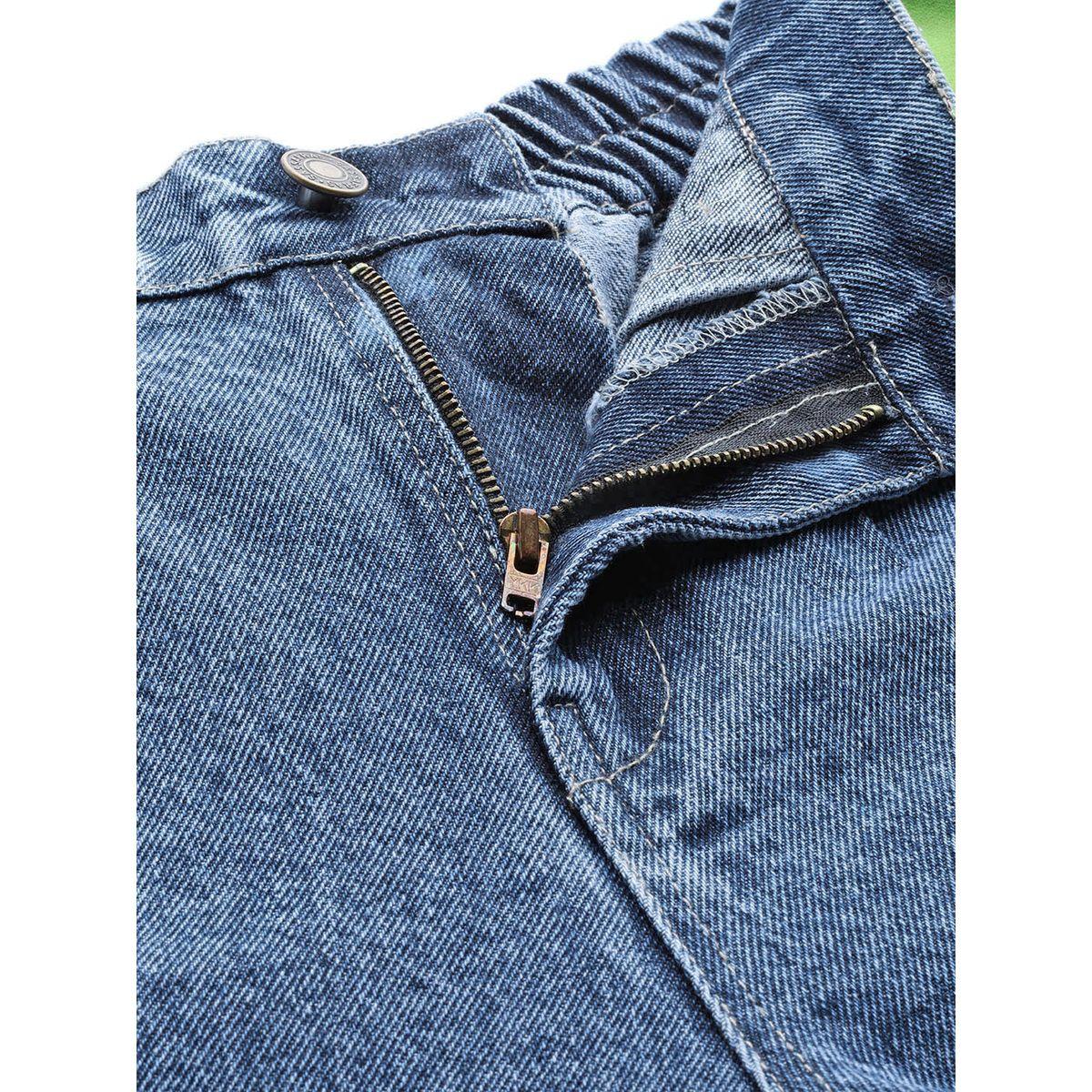 جينز سلوشي مع جيوب بتفاصيل مُتباينة ساسافراس × ستايلي-women-clothing-bottoms-jeans-image-5