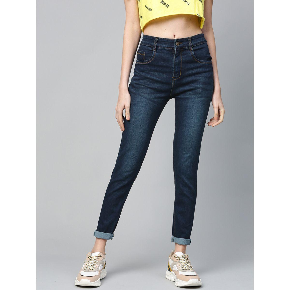 جينز بتفاصيل مشطوفة وقصة سليم فت ساسافراس × ستايلي-women-clothing-bottoms-jeans-image-1