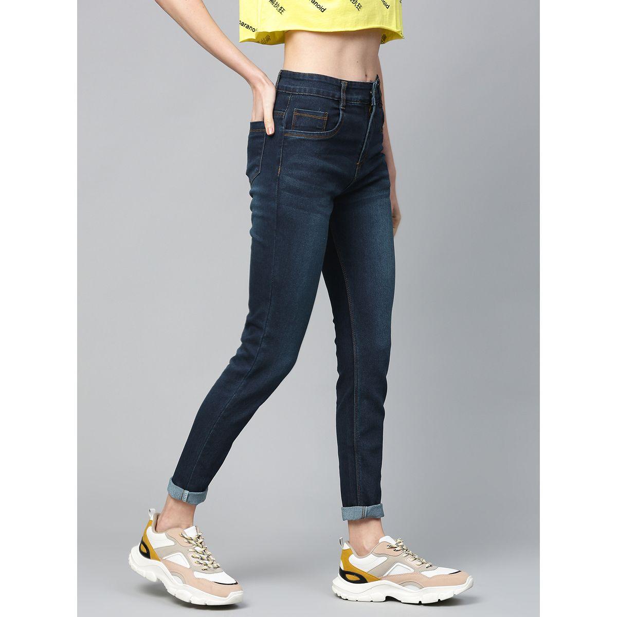 جينز بتفاصيل مشطوفة وقصة سليم فت ساسافراس × ستايلي-women-clothing-bottoms-jeans-image-2
