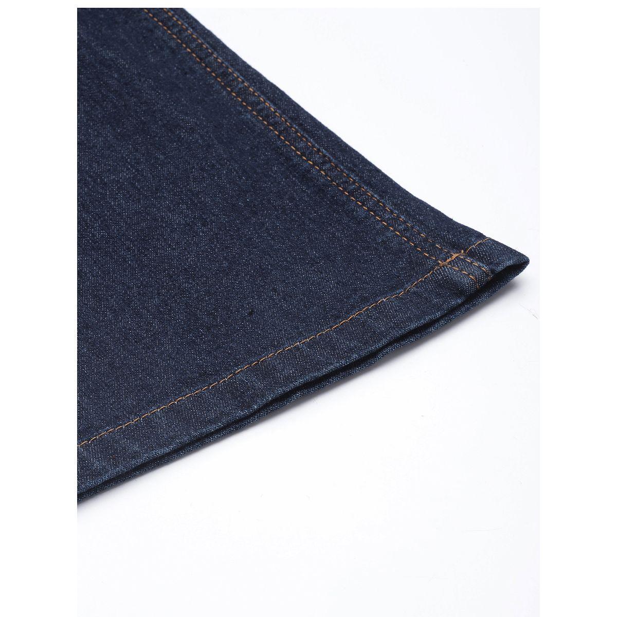 جينز بارجل واسعة وتداخلات مدروزة ساسافراس × ستايلي-women-clothing-bottoms-jeans-image-7