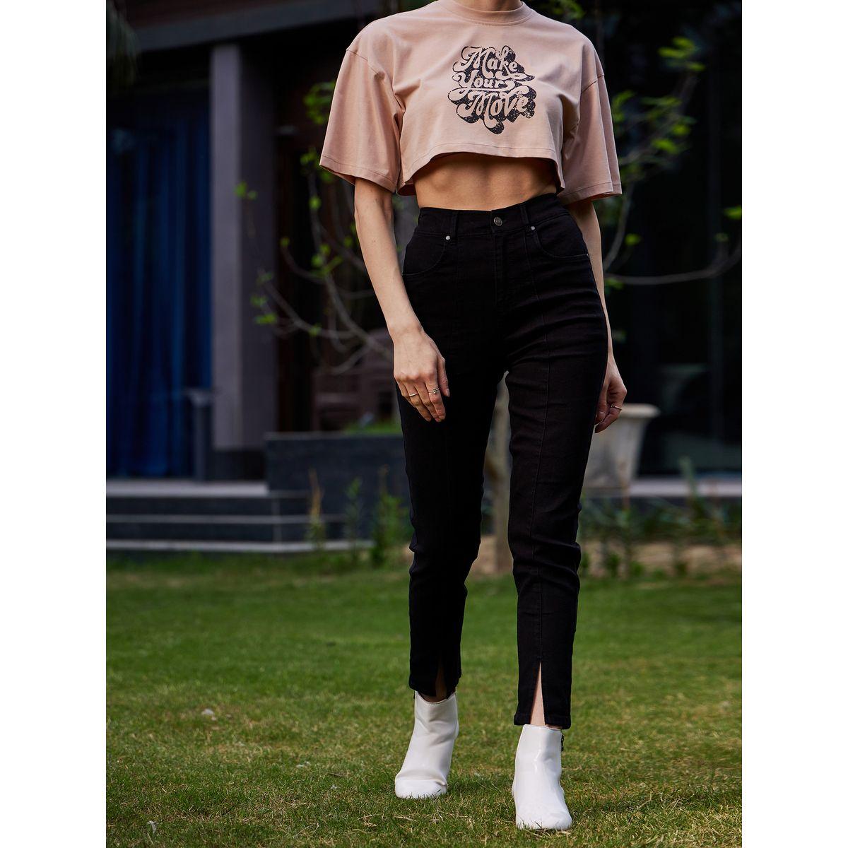 جينز سكيني بحافة مزينة بشق ساسافراس × ستايلي-women-clothing-bottoms-jeans-image-6