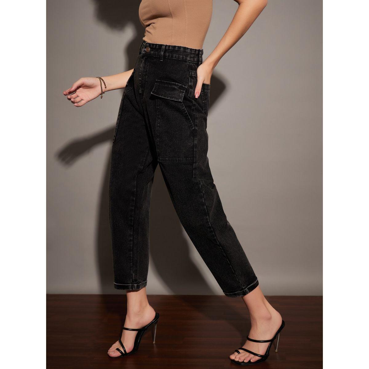 Sassafras X Styli  Washed Balloon Fit Jeans with Flap Pocket-women-clothing-bottoms-jeans-image-3