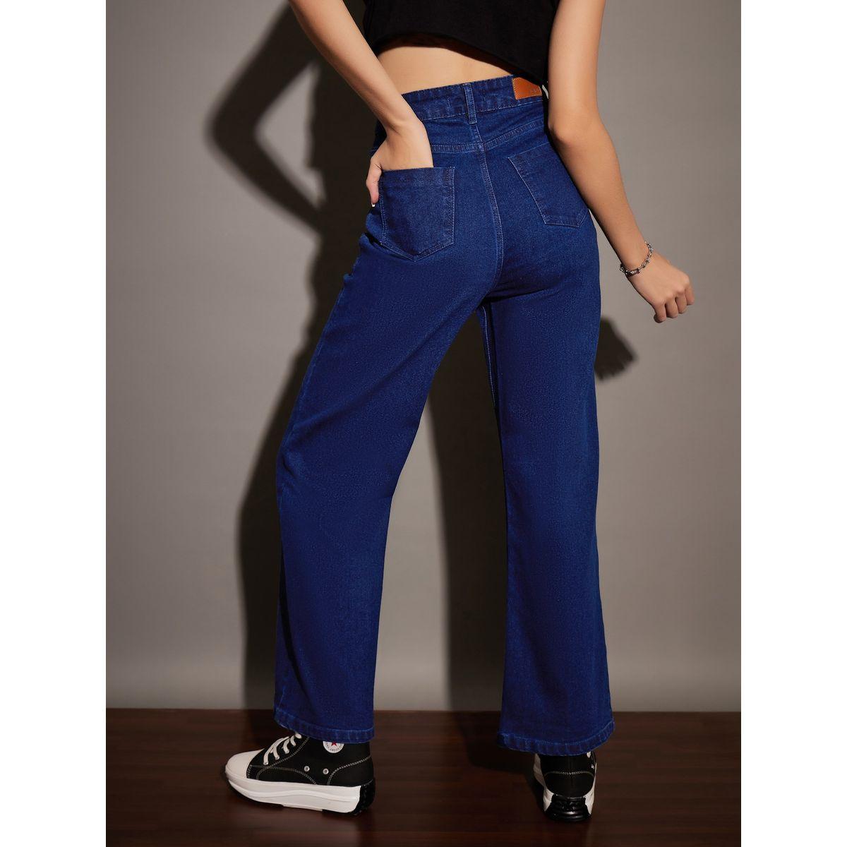 جينز بقصة مستقيمة وخصر عالي ساسافراس × ستايلي-women-clothing-bottoms-jeans-image-5