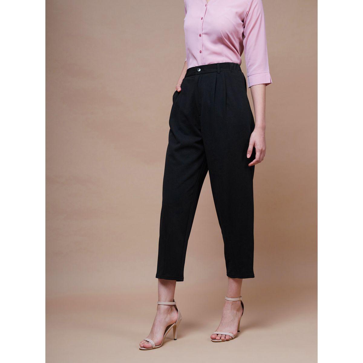 بنطال بقصة مستدقة مع كسرات وجيوب ساسافراس × ستايلي-women-clothing-bottoms-trousers-image-3
