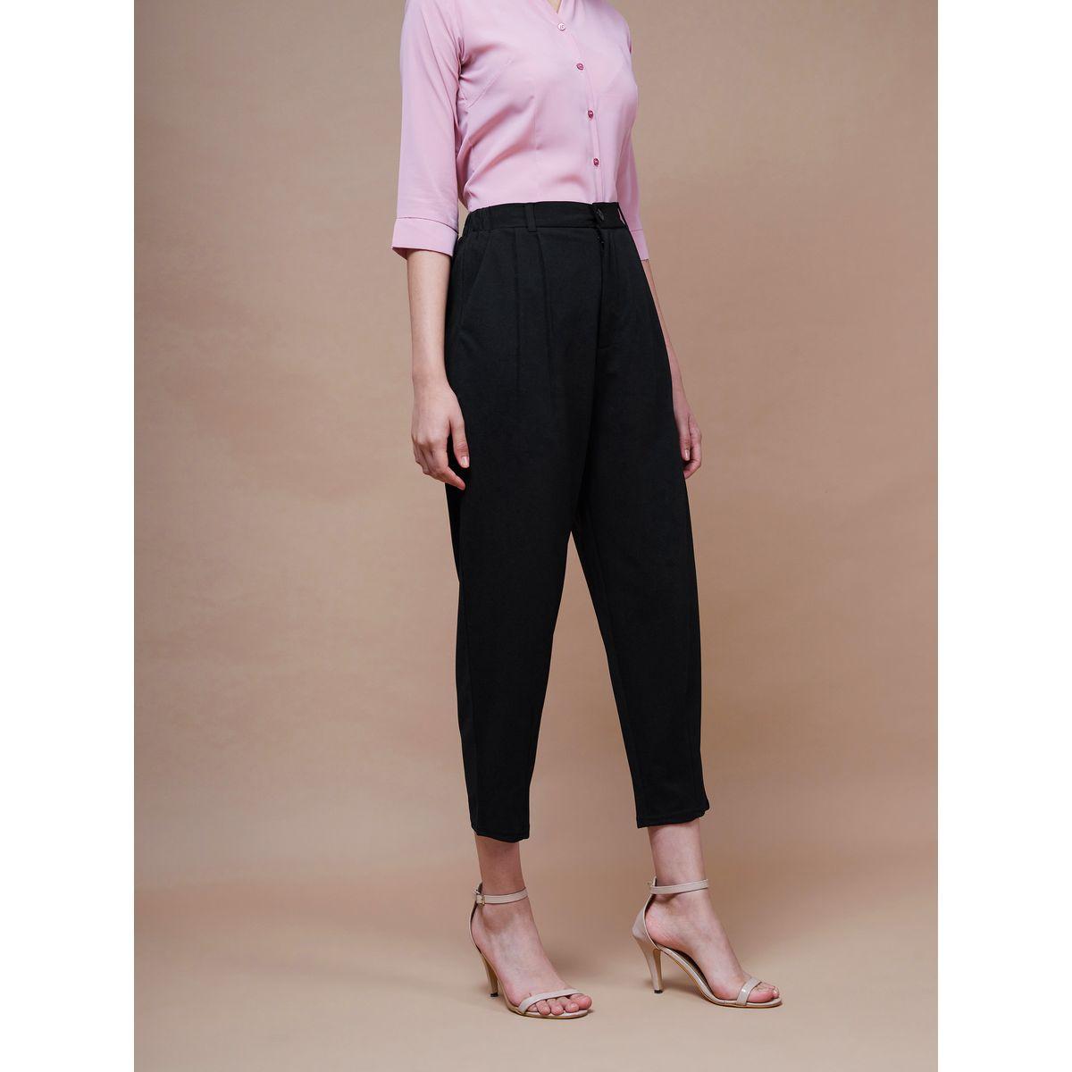 بنطال بقصة مستدقة مع كسرات وجيوب ساسافراس × ستايلي-women-clothing-bottoms-trousers-image-6