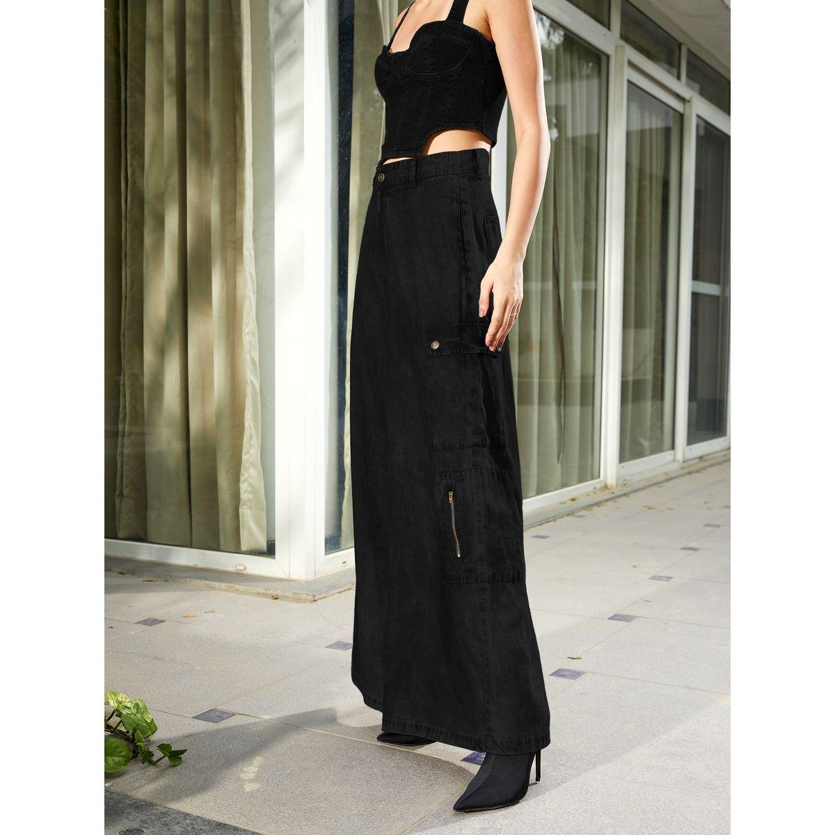 بنطال واسع الارجل بنمط كارجو ساسافراس × ستايلي-women-clothing-bottoms-trousers-image-3