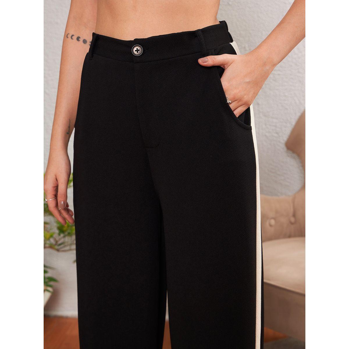 Sassafras X Styli  Side Tape Straight Pants with Pockets-women-clothing-bottoms-trousers-image-4