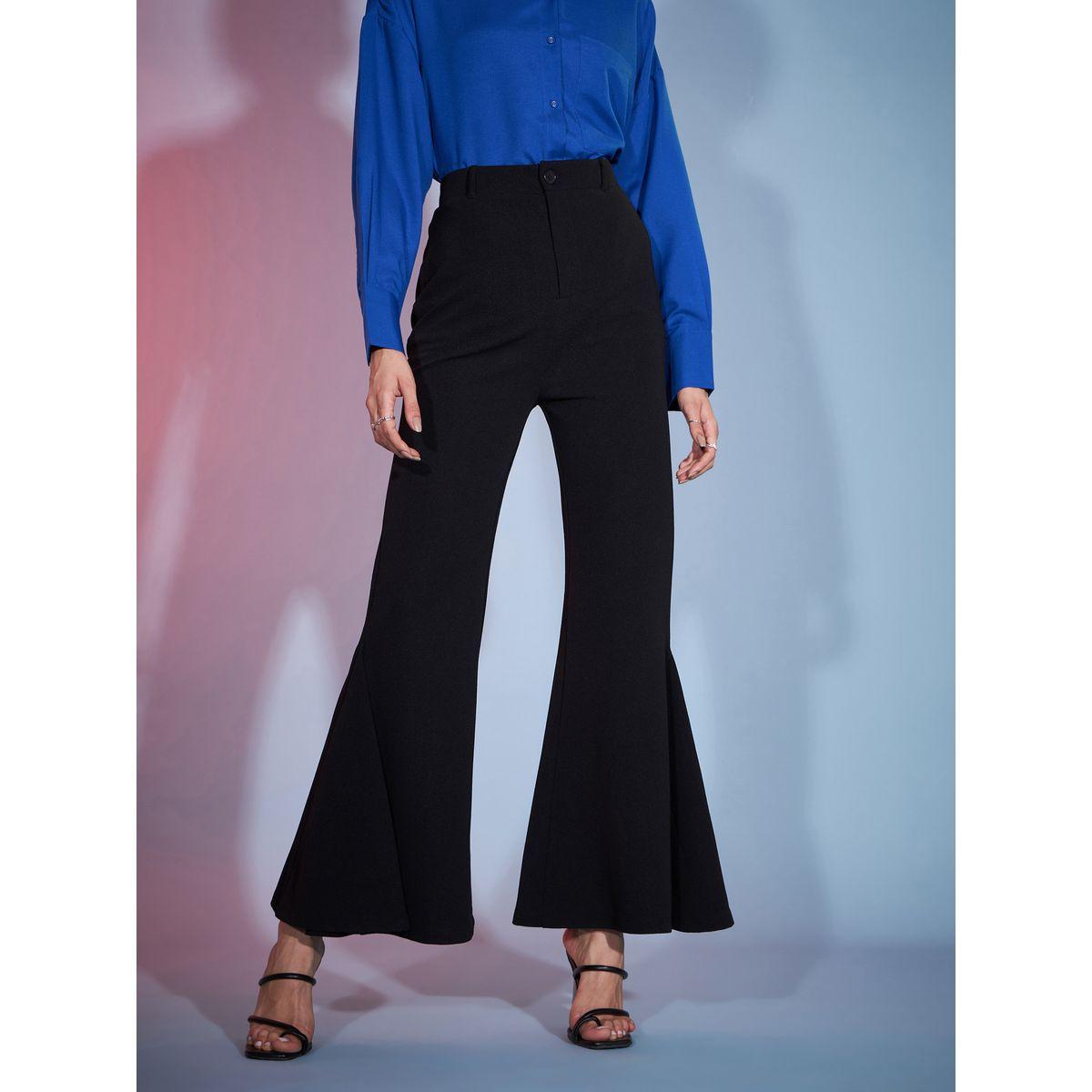 بنطال بخصر مرتفع مع كسرات ساسافراس × ستايلي-women-clothing-bottoms-trousers-image-1