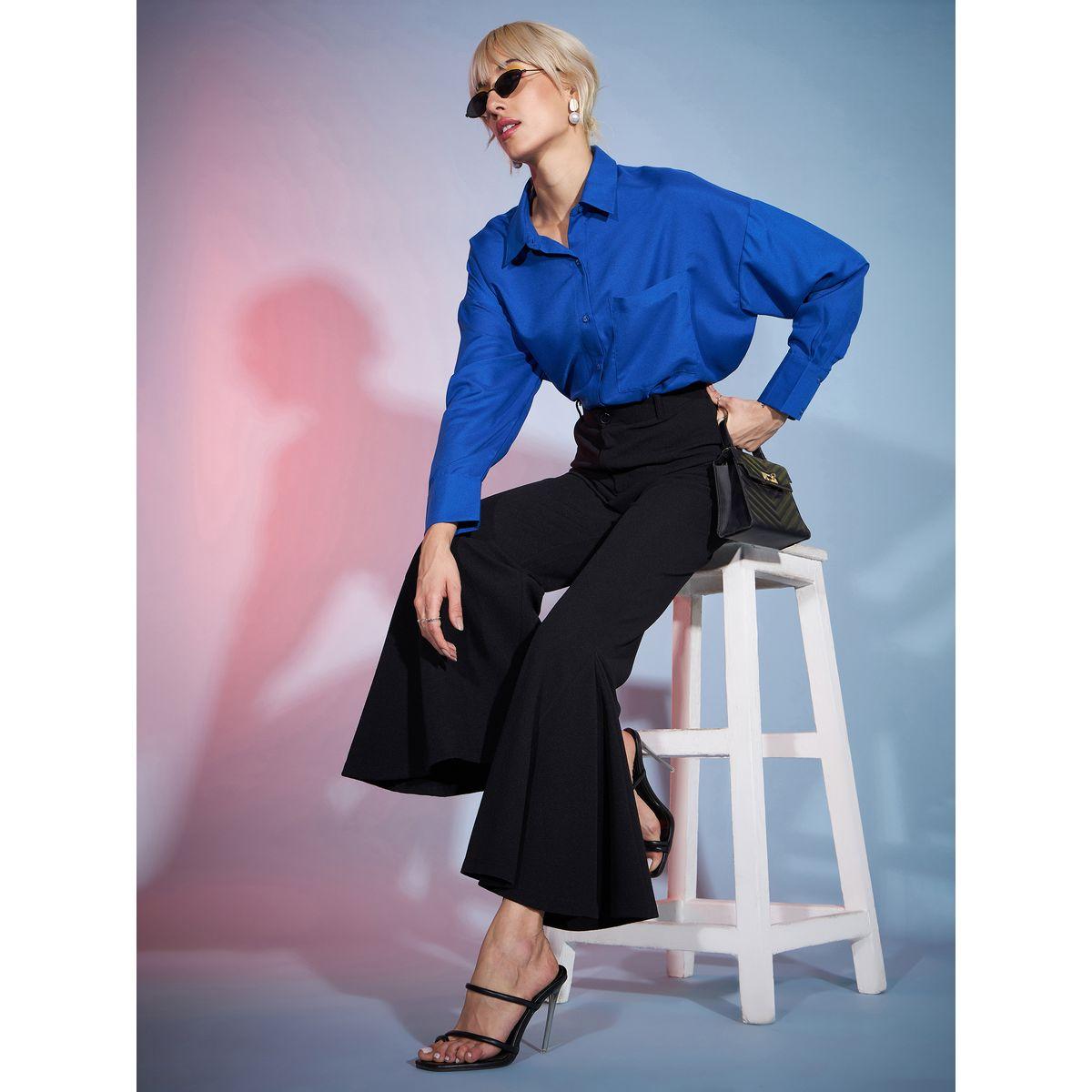 بنطال بخصر مرتفع مع كسرات ساسافراس × ستايلي-women-clothing-bottoms-trousers-image-2