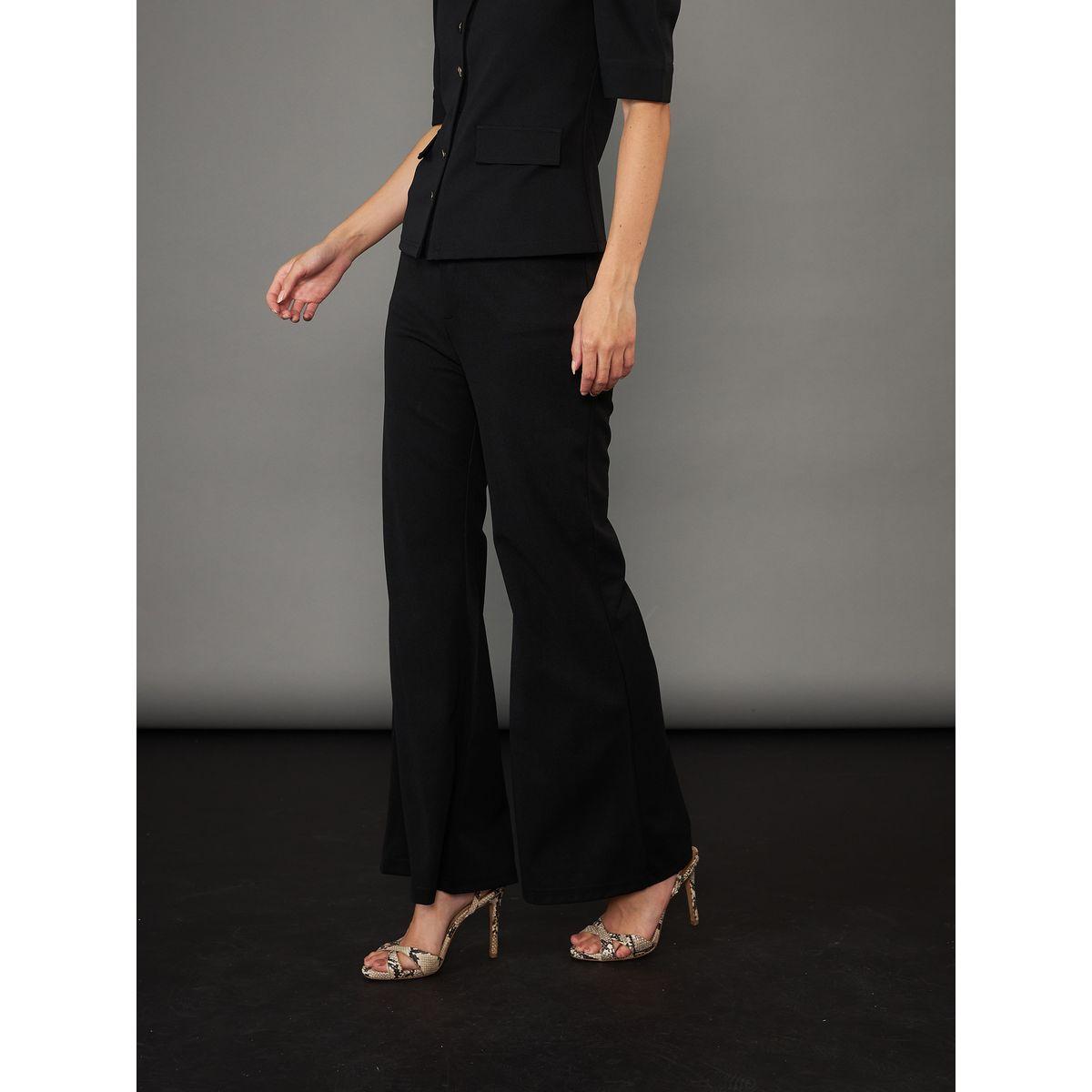Sassafras X Styli  Mid Rise Bell Bottom Pants-women-clothing-bottoms-trousers-image-3