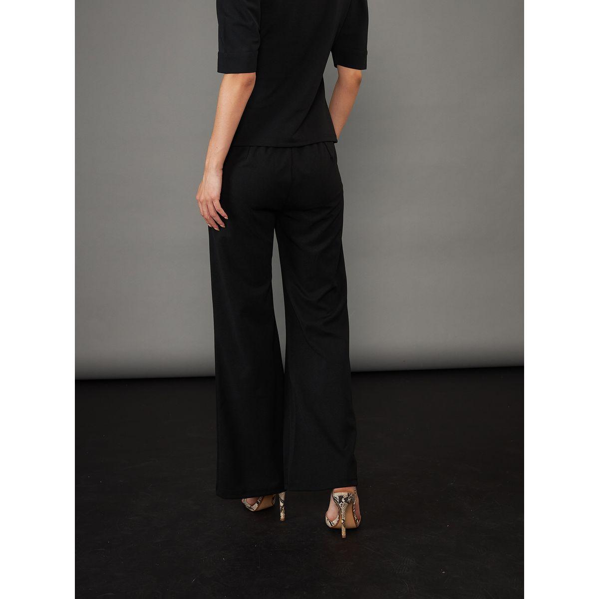 بنطال بخصر متوسط مع حواف واسعة بنمط جرس ساسافراس × ستايلي-women-clothing-bottoms-trousers-image-5