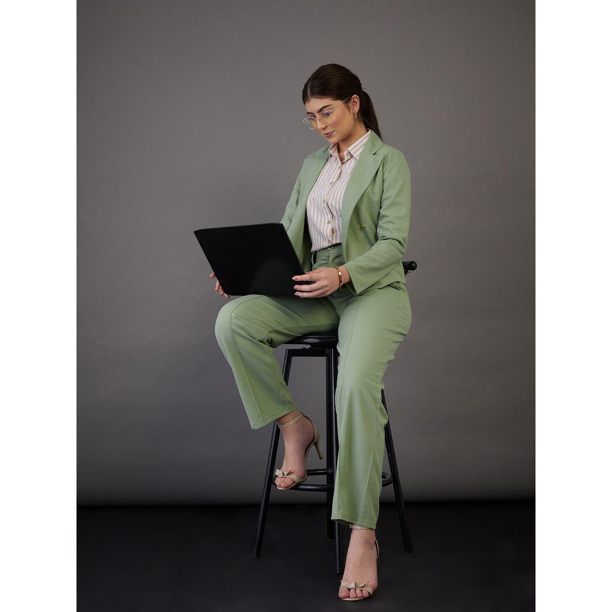Sassafras X Styli  Mid Rise Pintuck Straight Leg Pants with Pockets-women-clothing-bottoms-trousers-image-2