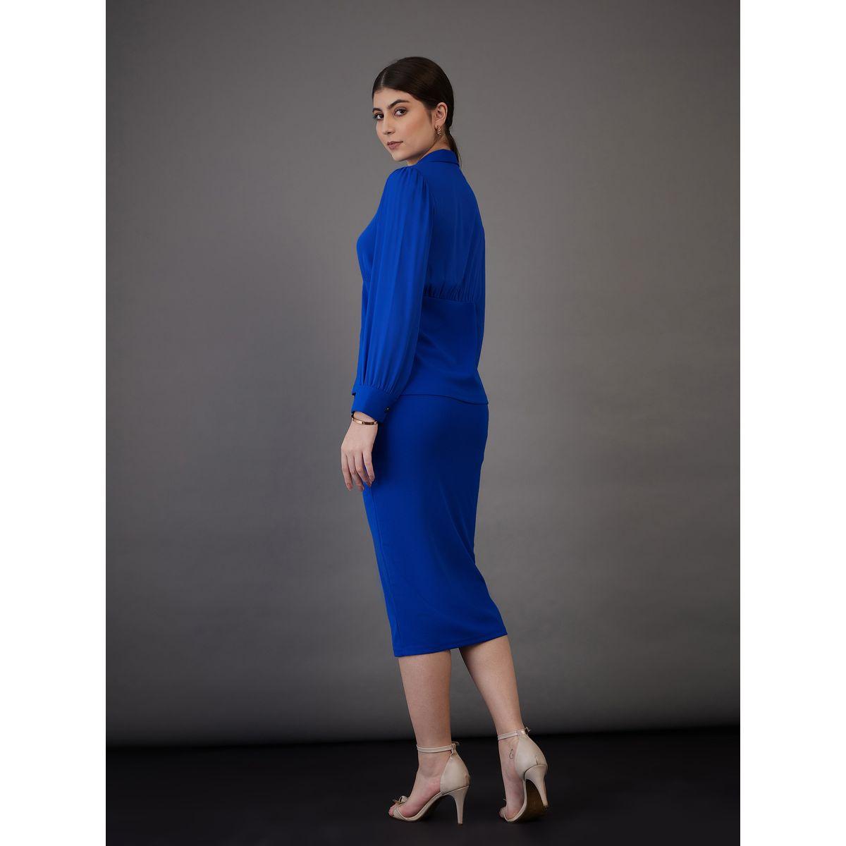 Sassafras X Styli  Button Detail Peplum Top & Front Slit Midi Skirt Co-Ord-women-clothing-coordsets-image-6