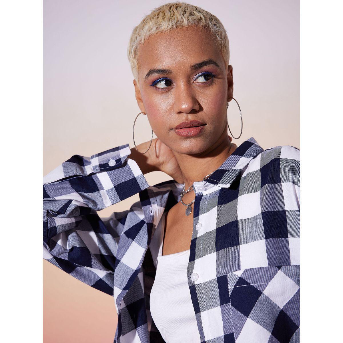 Sassafras X Styli  Checked Long Sleeve Shirt & Pants Co-Ords-women-clothing-coordsets-image-4