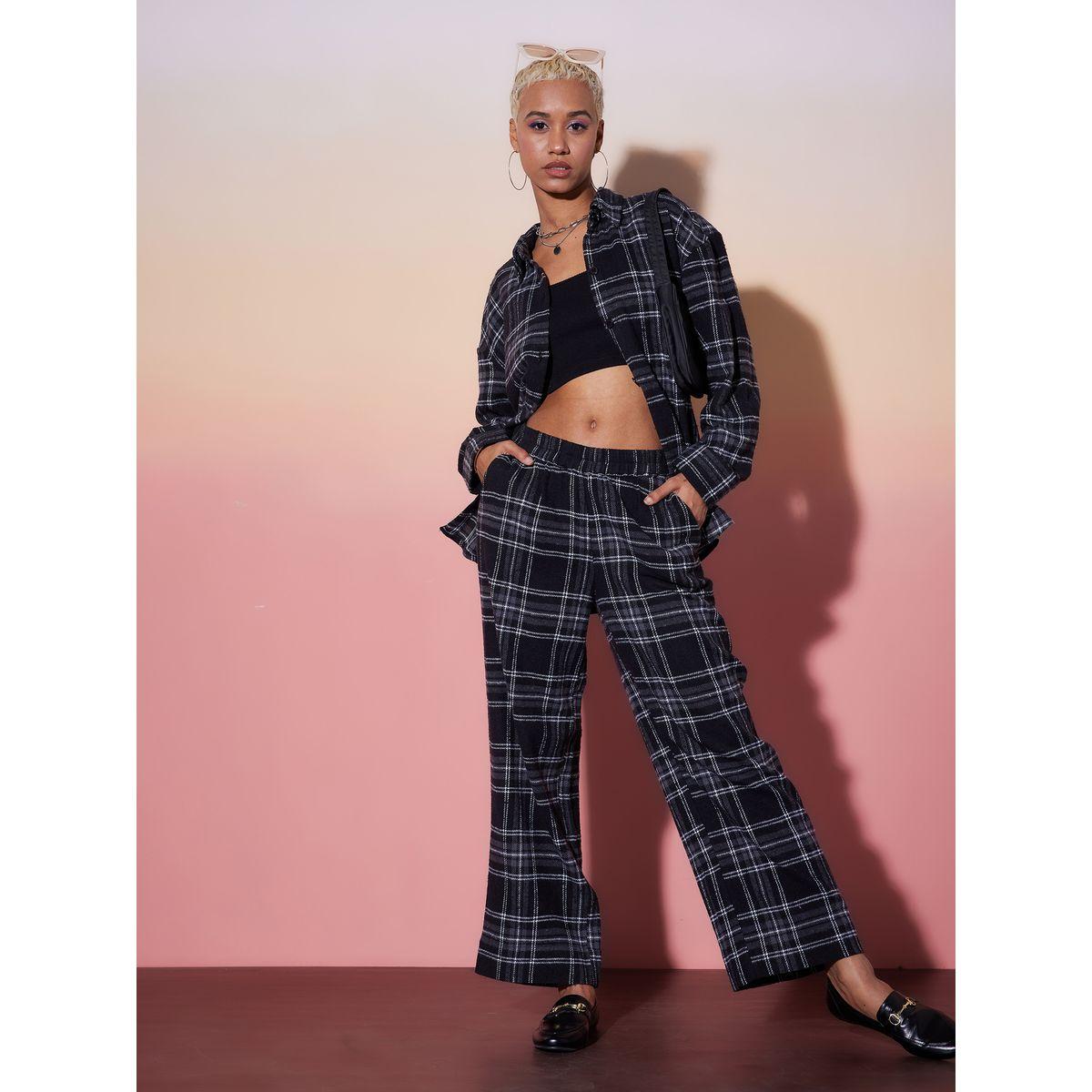 طقم منسق من بنطال مع بلوزة باكمام طويلة ساسافراس × ستايلي-women-clothing-coordsets-image-1