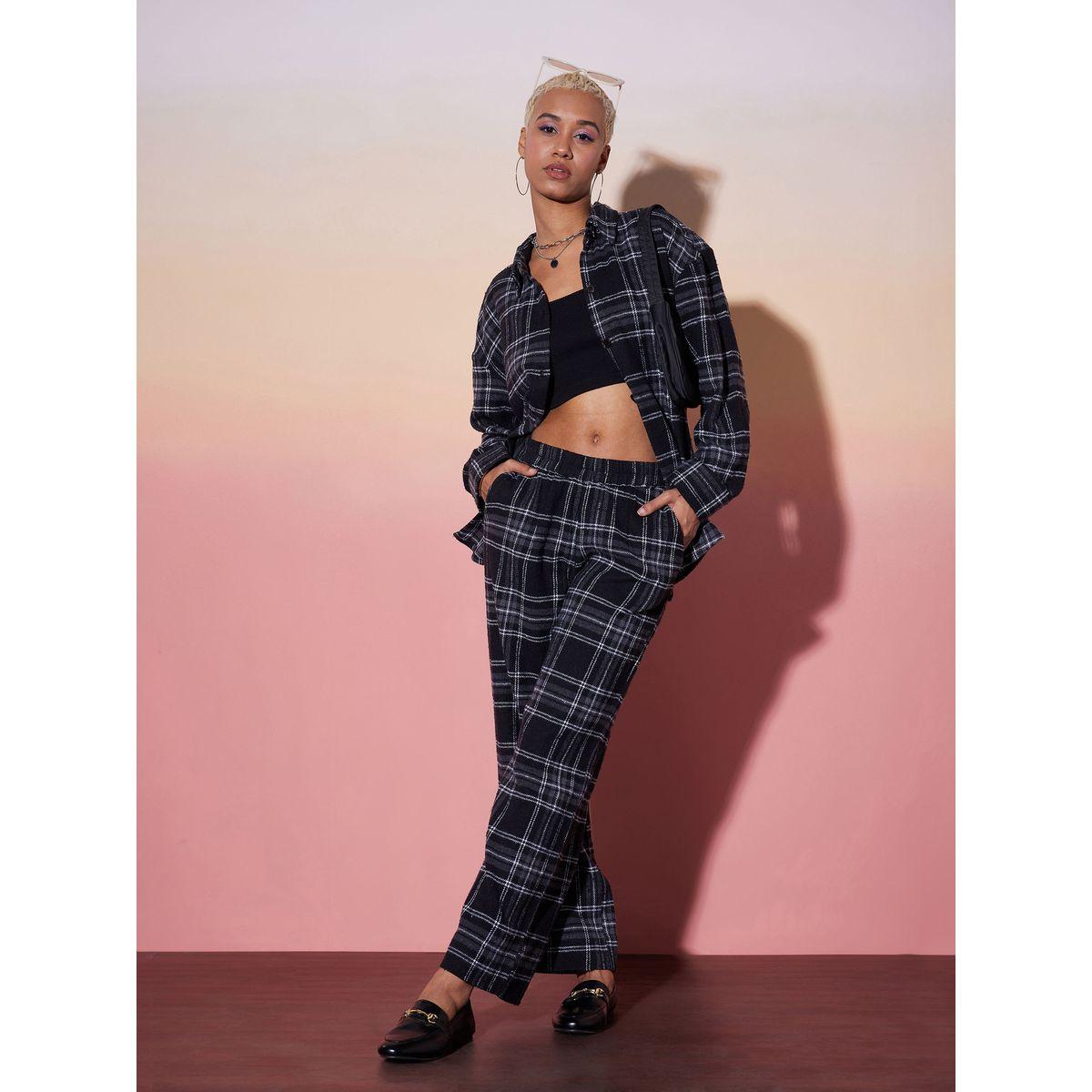 طقم منسق من بنطال مع بلوزة باكمام طويلة ساسافراس × ستايلي-women-clothing-coordsets-image-7