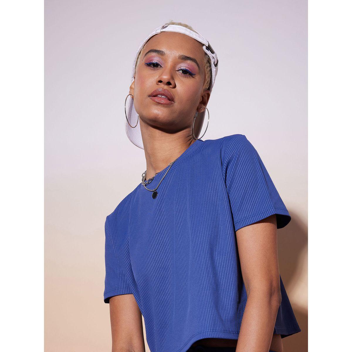 طقم منسق من بنطال بارجل مستقيمة وبلوزة قصيرة ساسافراس × ستايلي-women-clothing-coordsets-image-4