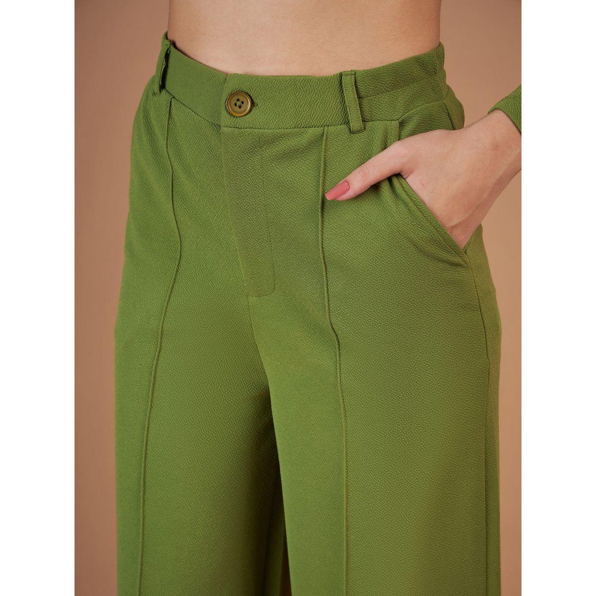 بنطال بقصة مستقيمة مع بلوزة بيبلوم برباط خصر ساسافراس × ستايلي-women-clothing-coordsets-image-5