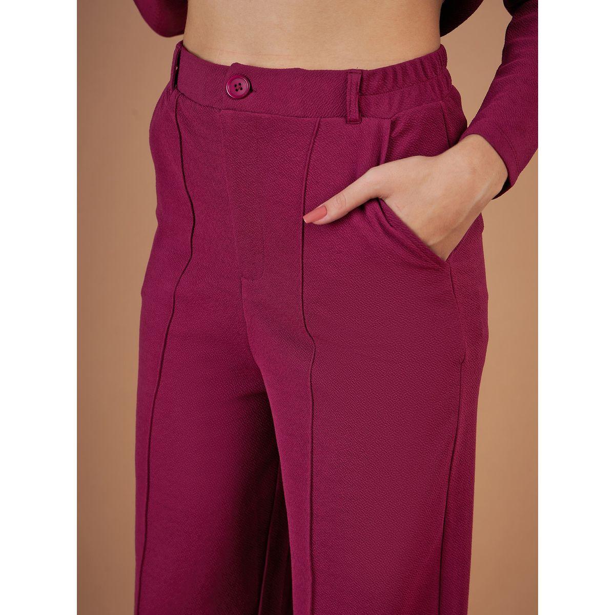 Sassafras X Styli  Belted Peplum Top & Pintuck Straight Pants Co-Ord-women-clothing-coordsets-image-5