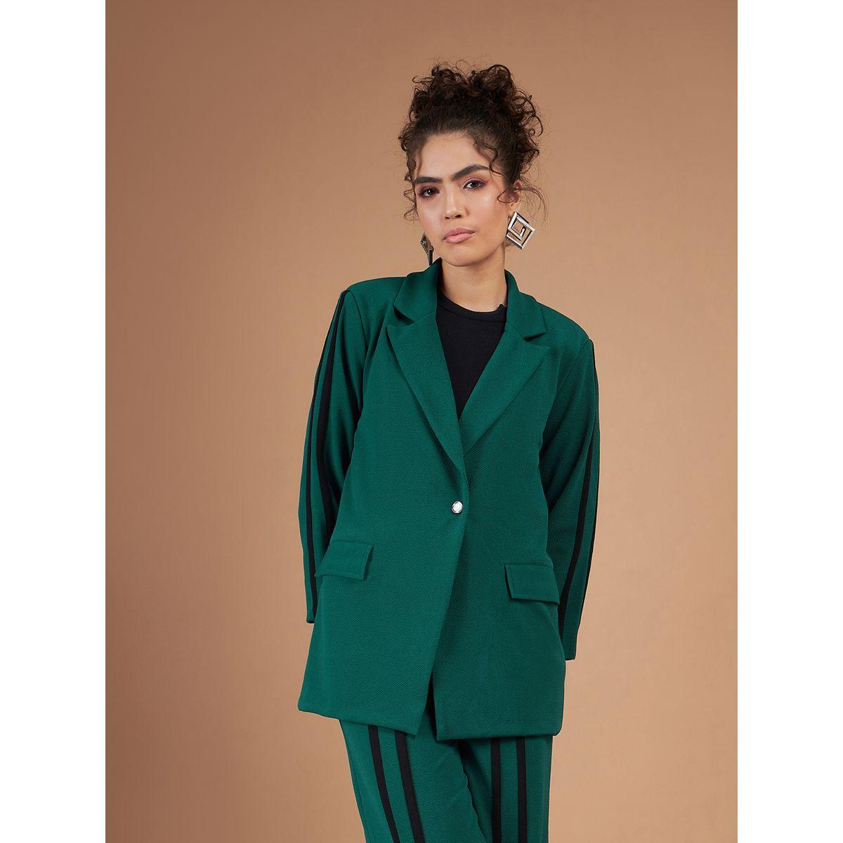 طقم منسق من بنطال بقصة مستقيمة مع بليزر ساسافراس × ستايلي-women-clothing-coordsets-image-7