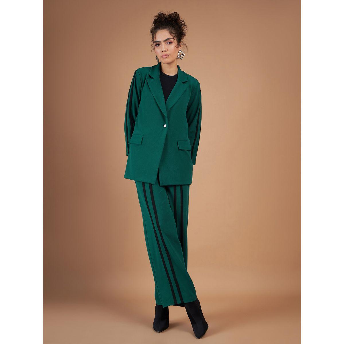 طقم منسق من بنطال بقصة مستقيمة مع بليزر ساسافراس × ستايلي-women-clothing-coordsets-image-8