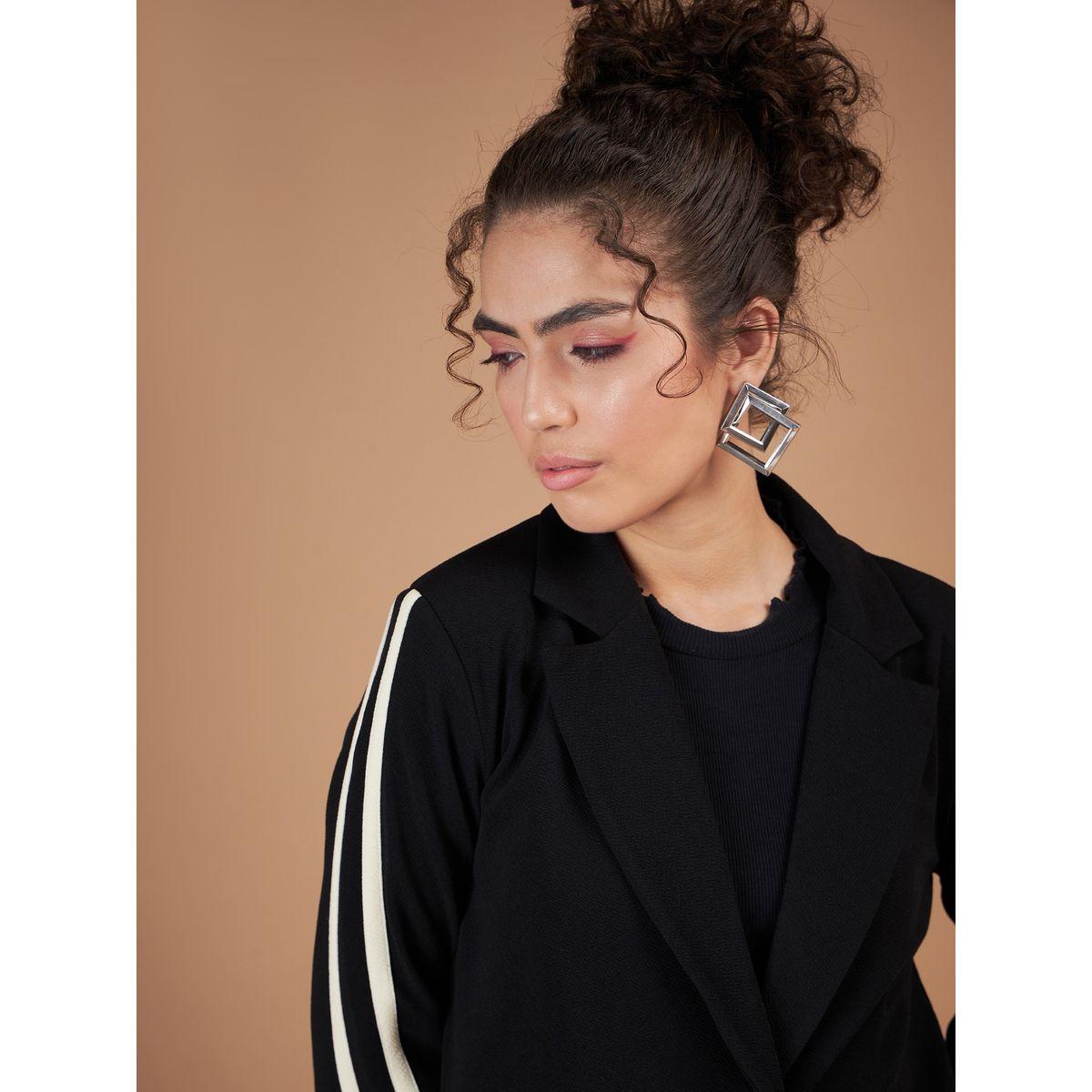 طقم منسق من بنطال بقصة مستقيمة مع بليزر ساسافراس × ستايلي-women-clothing-coordsets-image-4