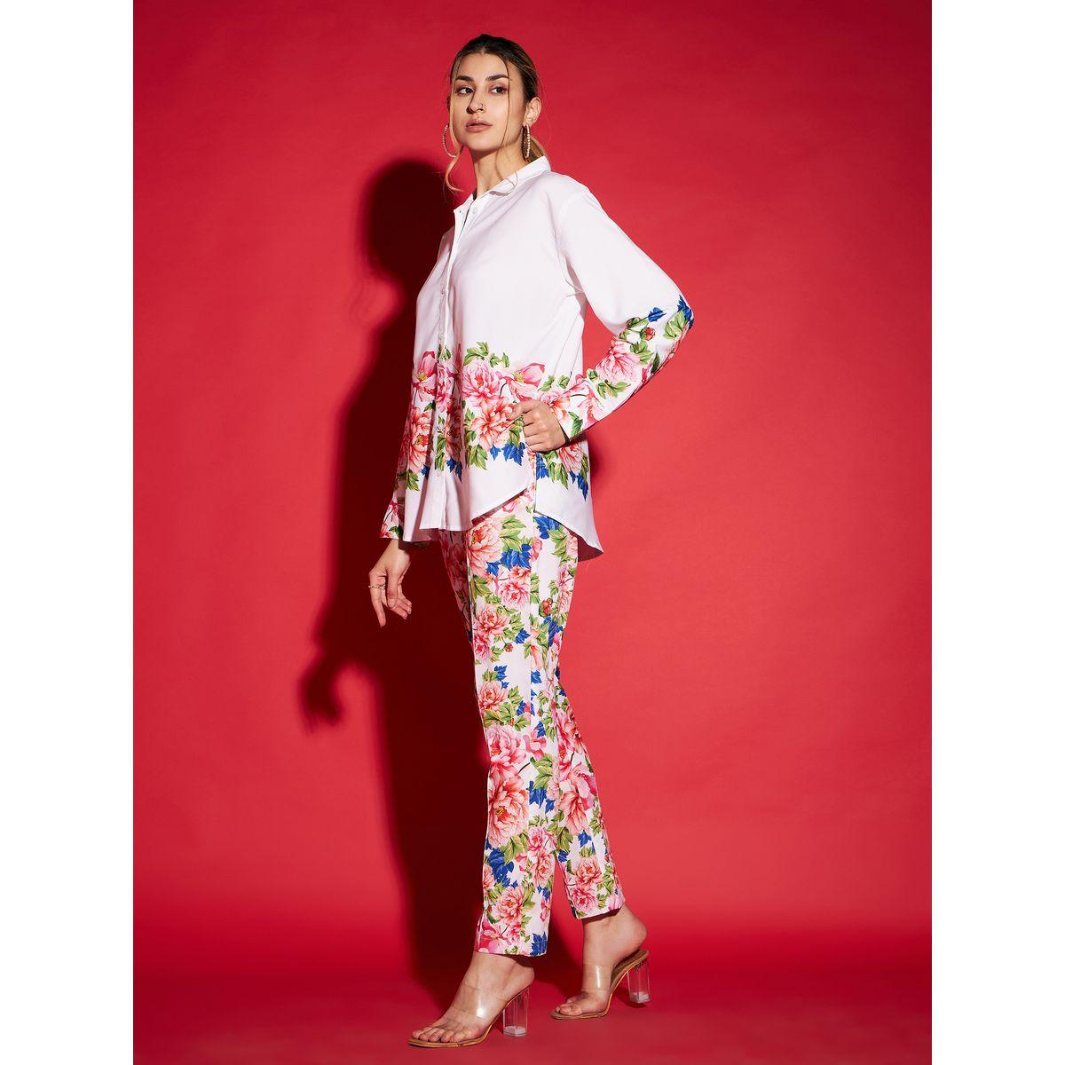 طقم منسق من بنطال بارجل مستدقة وبلوزة فضفاضة ساسافراس × ستايلي-women-clothing-coordsets-image-3