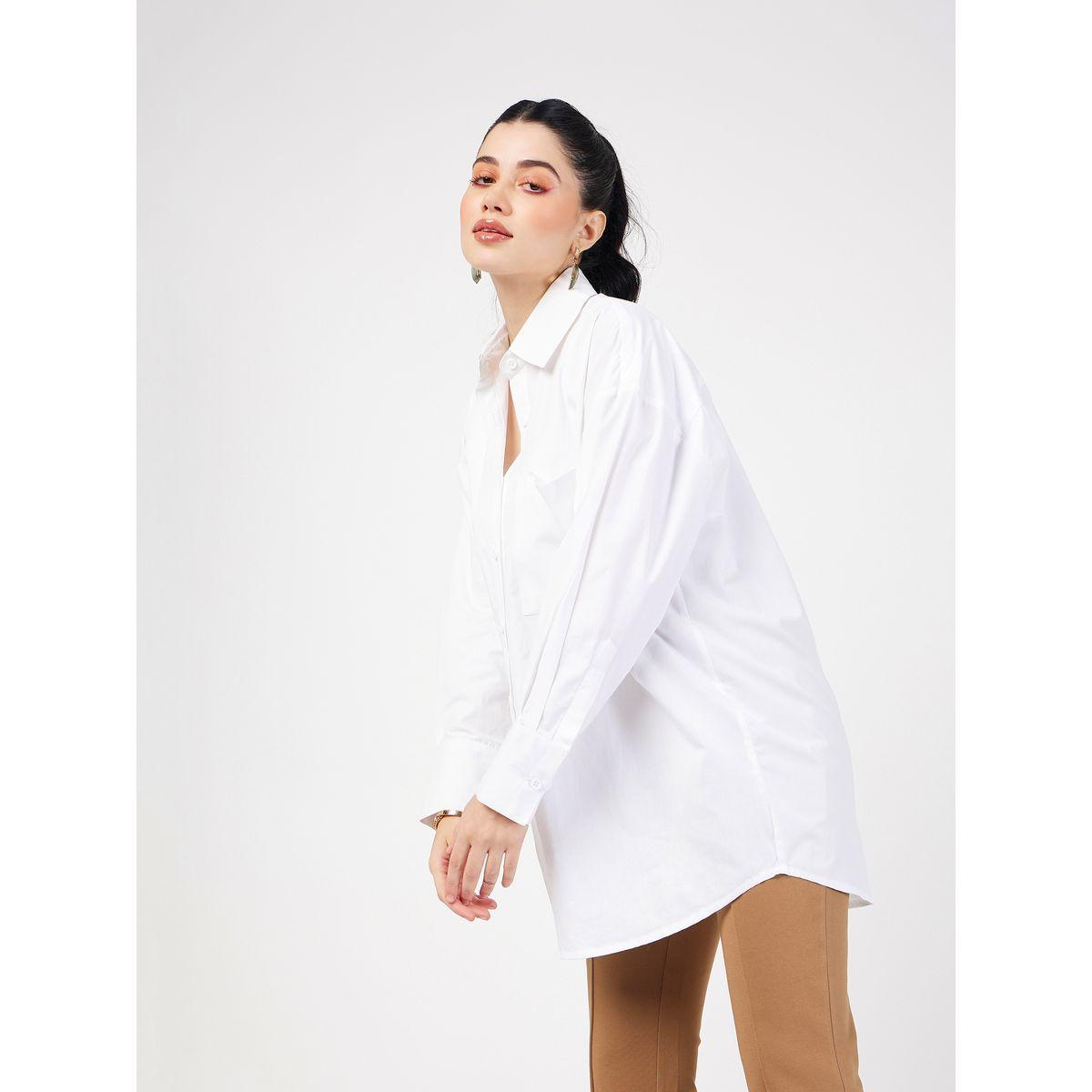 بلوزة واسعة بجيب على الصدر مع اكمام طويلة ساسافراس × ستايلي-women-clothing-shirtsandblouses-shirts-image-3