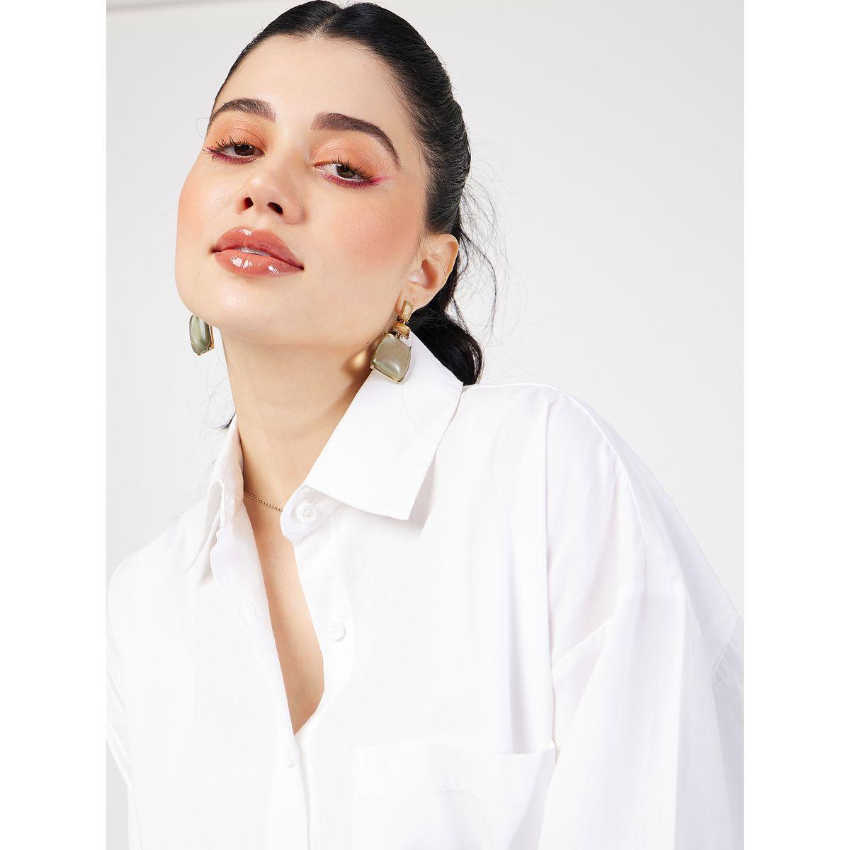 بلوزة واسعة بجيب على الصدر مع اكمام طويلة ساسافراس × ستايلي-women-clothing-shirtsandblouses-shirts-image-4