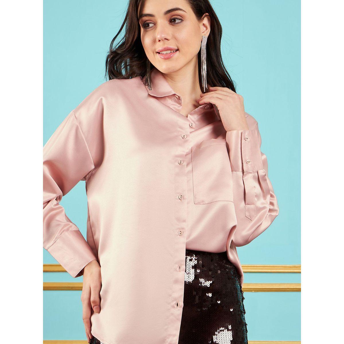 بلوزة ساتان بجيب على الصدر مع اكمام طويلة ساسافراس × ستايلي-women-clothing-shirtsandblouses-shirts-image-4