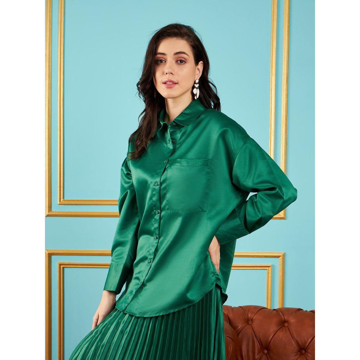 بلوزة ساتان بجيب على الصدر مع اكمام طويلة ساسافراس × ستايلي-women-clothing-shirtsandblouses-shirts-image-3