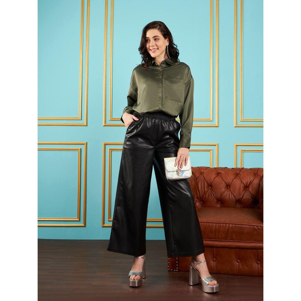 Sassafras X Styli  Chest Pocket Satin Shirt with Long Sleeves-women-clothing-shirtsandblouses-shirts-image-2