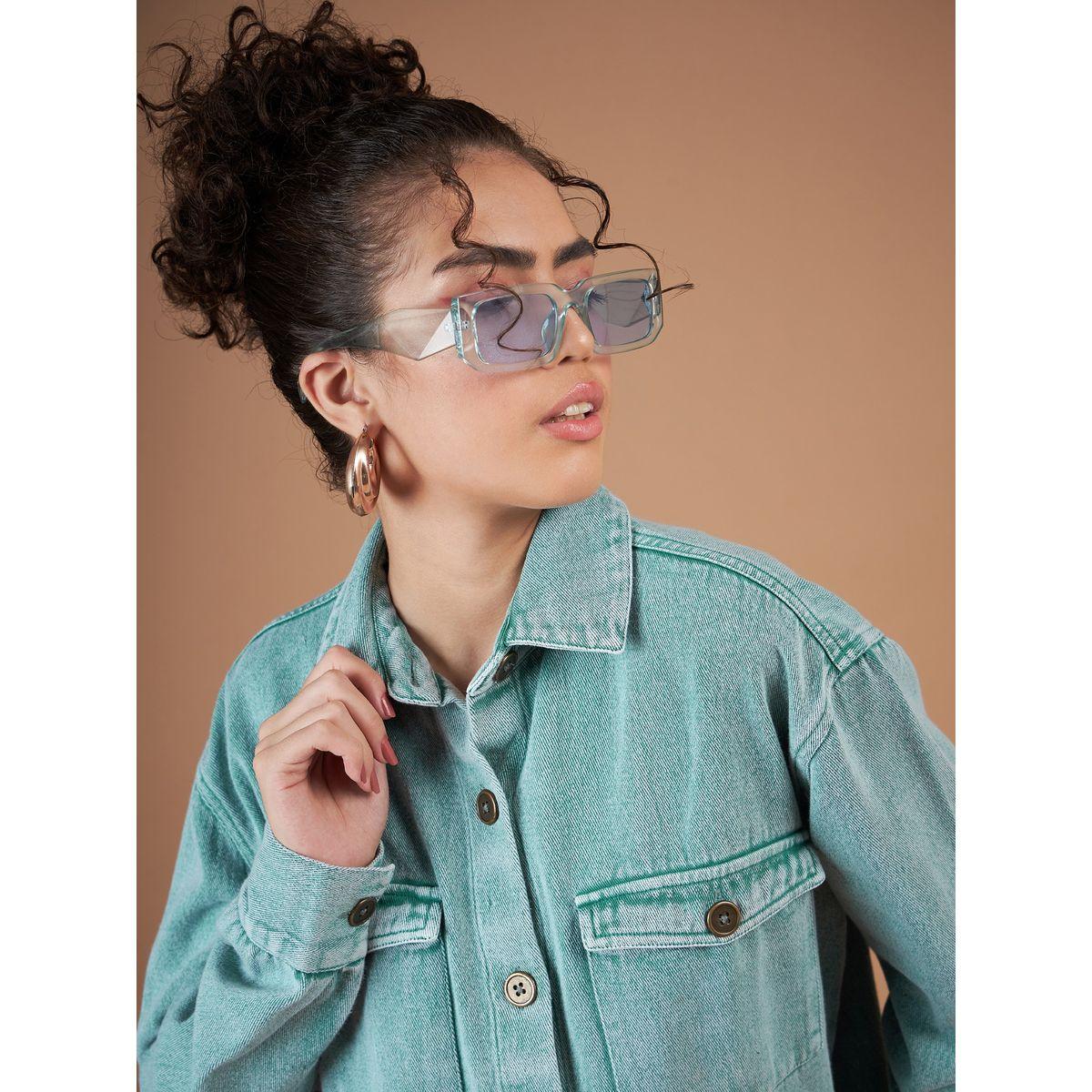 Sassafras X Styli  Washed Denim Shacket with Flap Pocket-women-winterwear-coatsandjackets-jackets-image-4