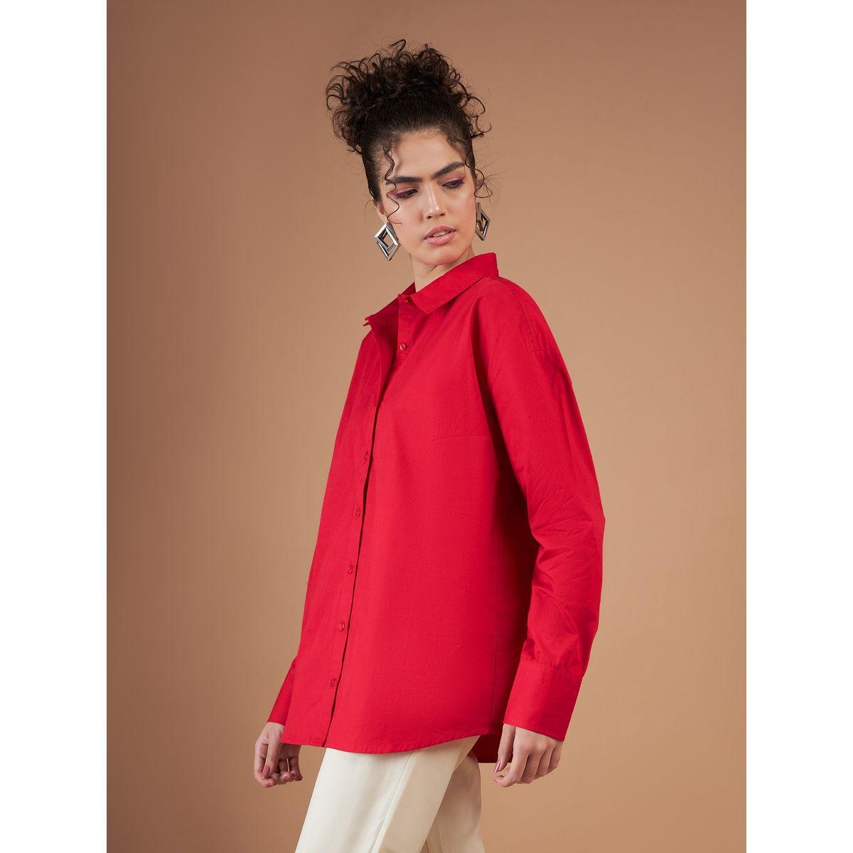 بلوزة سادة واسعة مع اكمام طويلة ساسافراس × ستايلي-women-clothing-shirtsandblouses-shirts-image-3