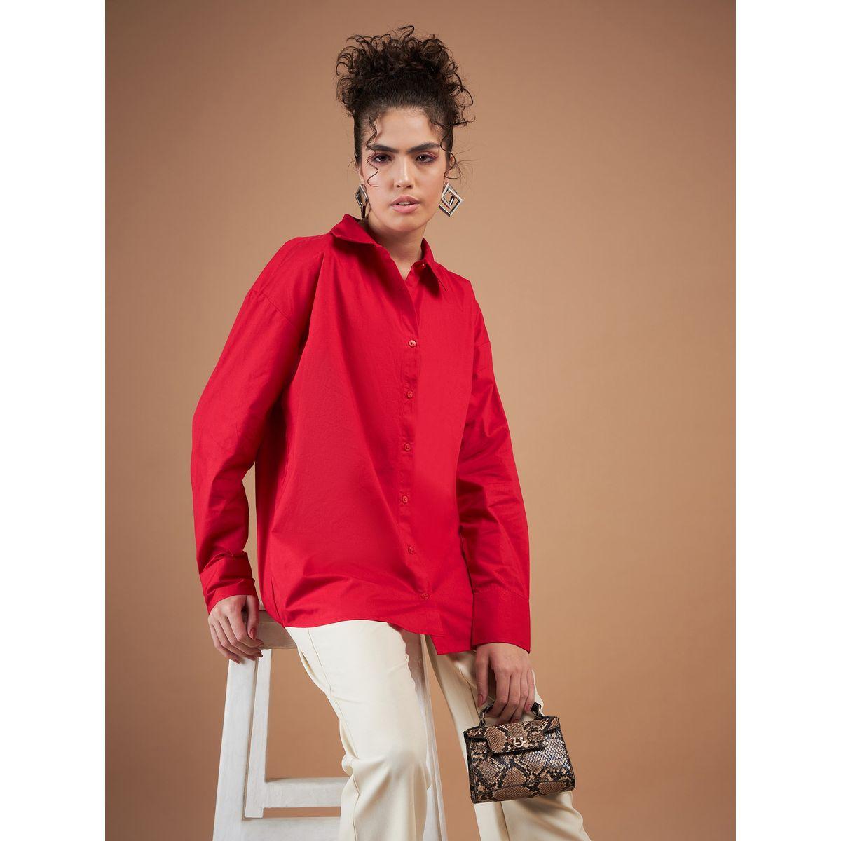 بلوزة سادة واسعة مع اكمام طويلة ساسافراس × ستايلي-women-clothing-shirtsandblouses-shirts-image-6