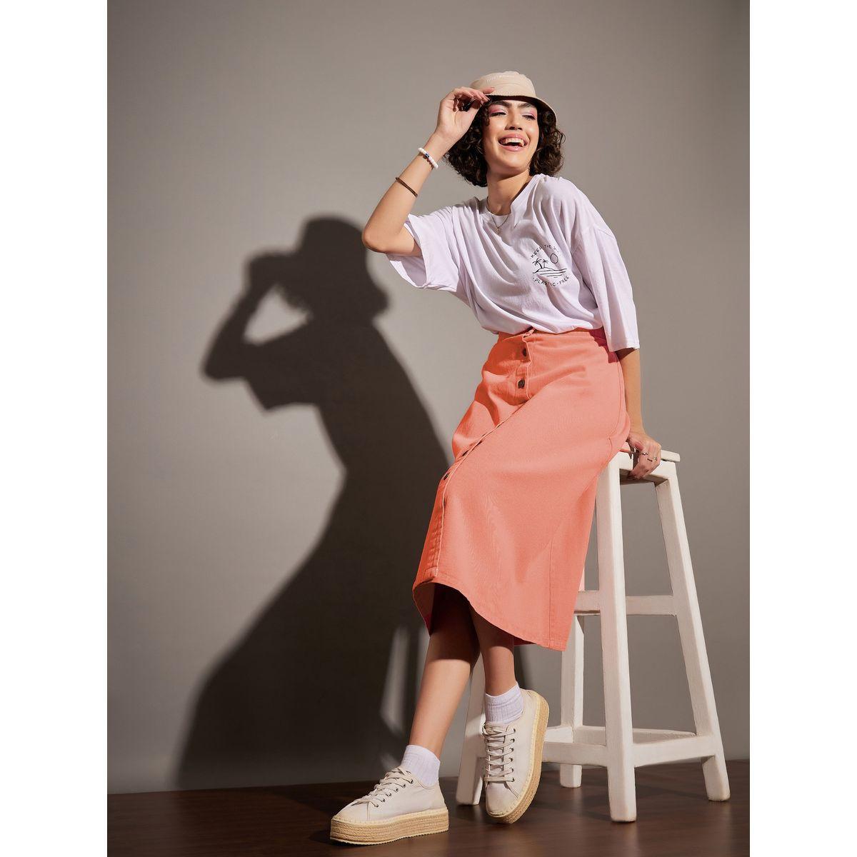 Sassafras X Styli  Washed Denim A-Line Skirt-women-clothing-bottoms-skirts-image-2