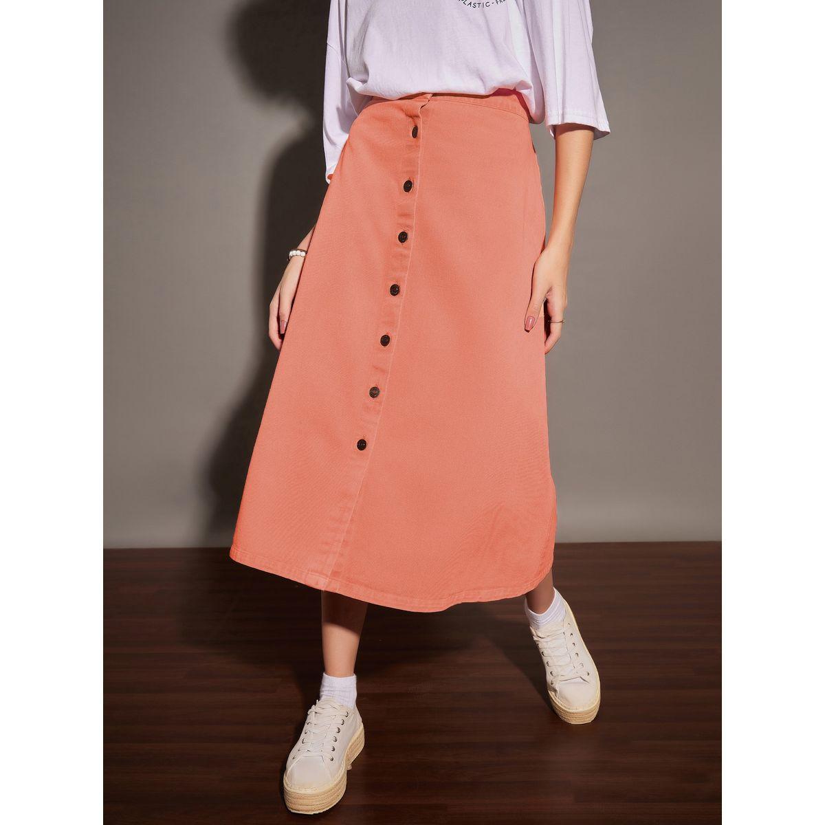 Sassafras X Styli  Washed Denim A-Line Skirt-women-clothing-bottoms-skirts-image-8