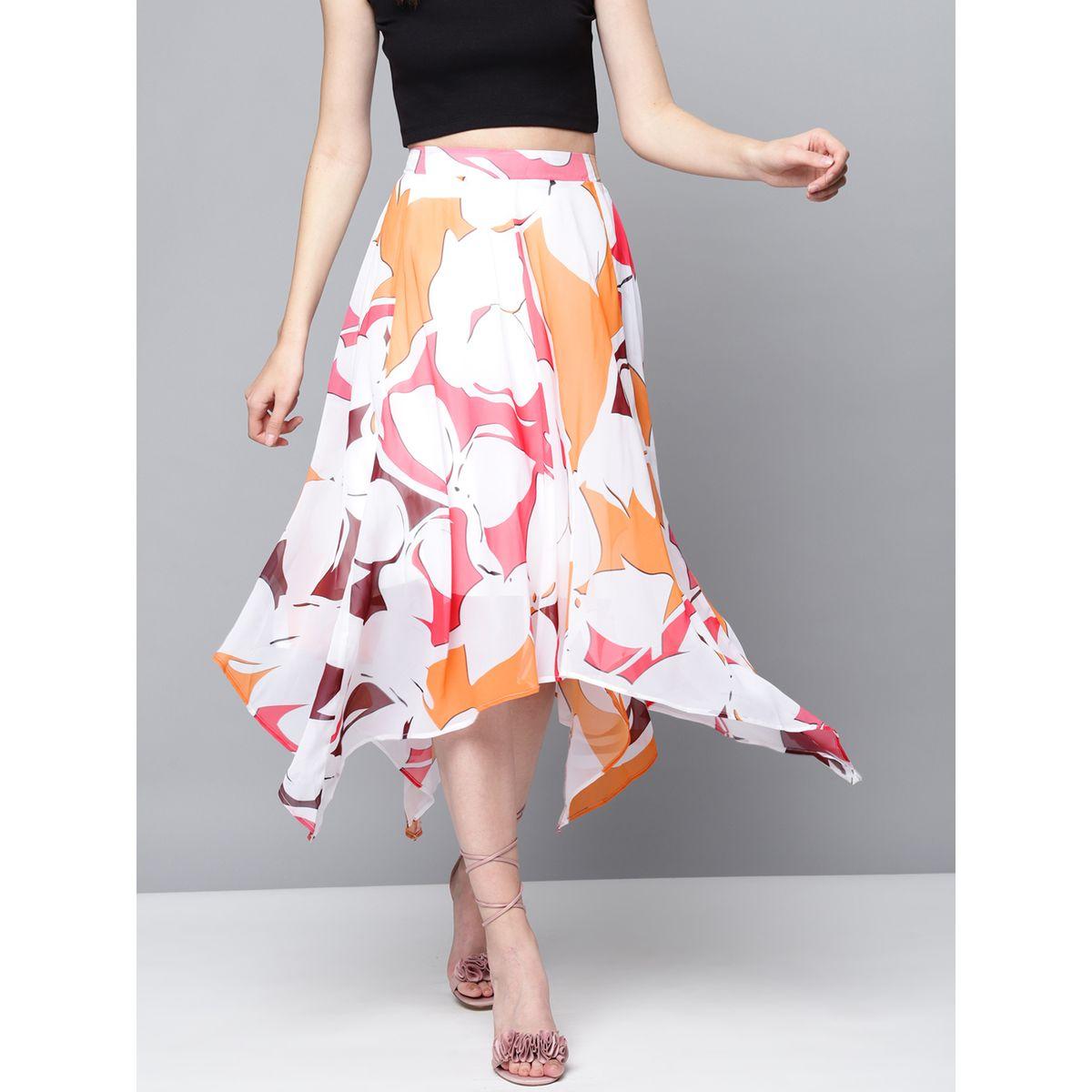 Sassafras X Styli  Floral Print Asymmetric Hem Skirt-women-clothing-bottoms-skirts-image-1