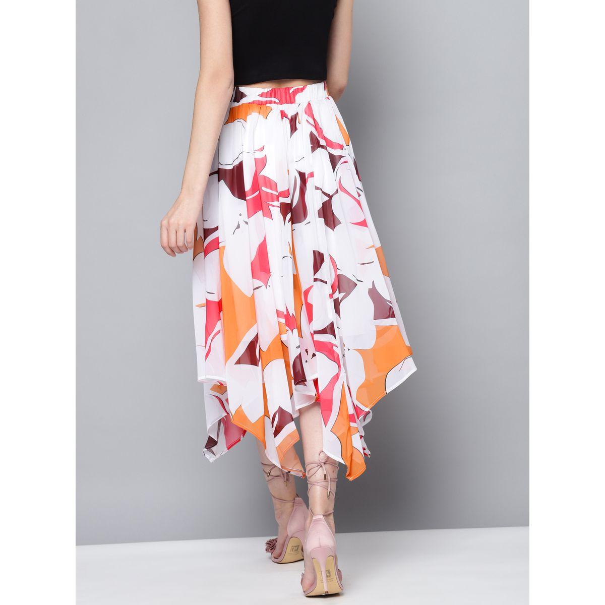 تنورة مطبعة بزهور مع حافة غير متماثلة الطول ساسافراس × ستايلي-women-clothing-bottoms-skirts-image-3