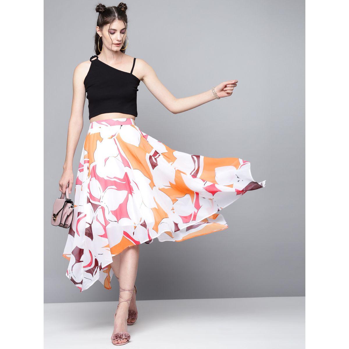Sassafras X Styli  Floral Print Asymmetric Hem Skirt-women-clothing-bottoms-skirts-image-4