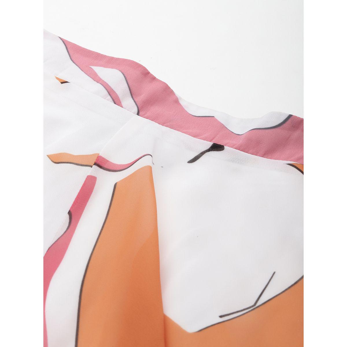 تنورة مطبعة بزهور مع حافة غير متماثلة الطول ساسافراس × ستايلي-women-clothing-bottoms-skirts-image-5