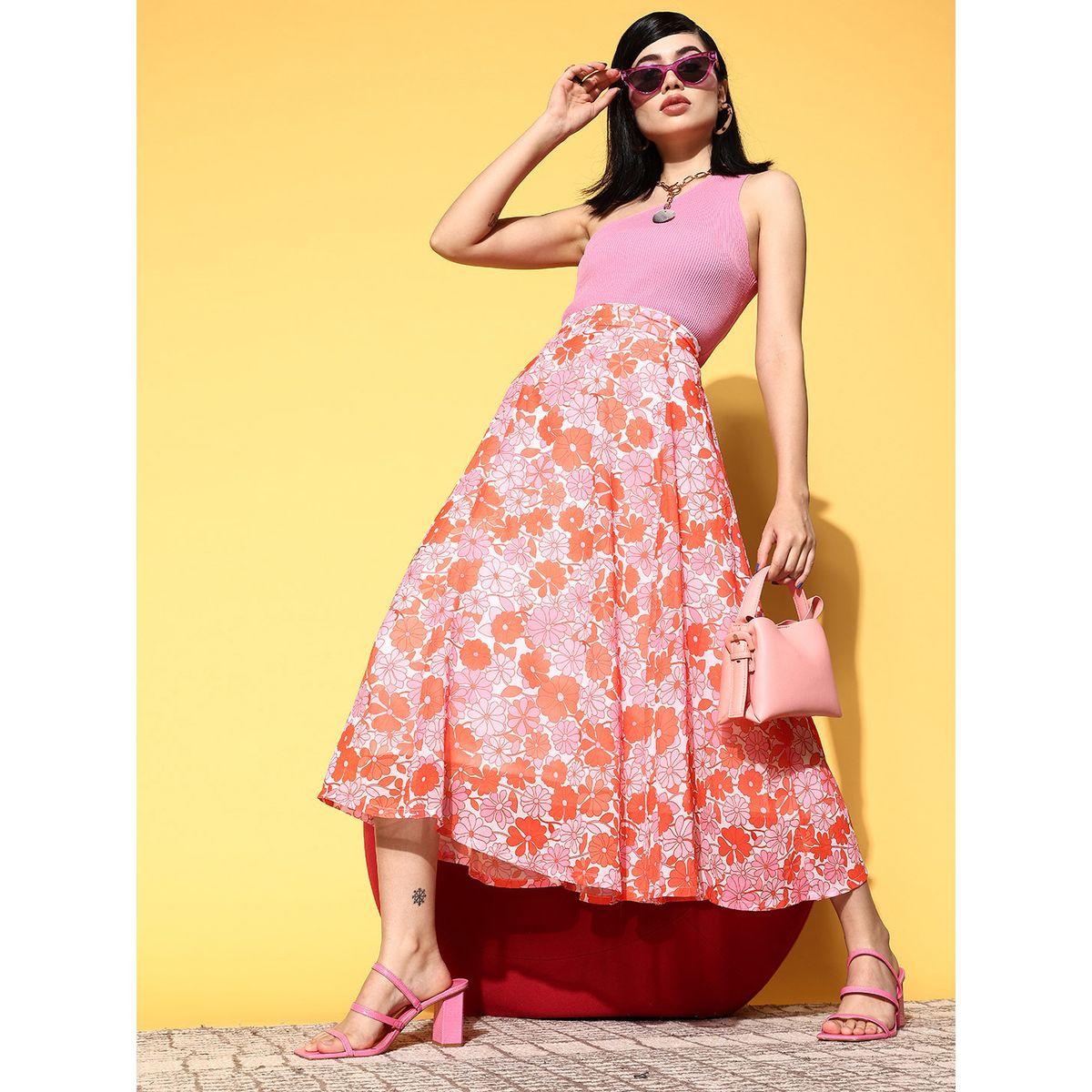 Sassafras X Styli  Floral Print A-Line Midi Skirt-women-clothing-bottoms-skirts-image-1