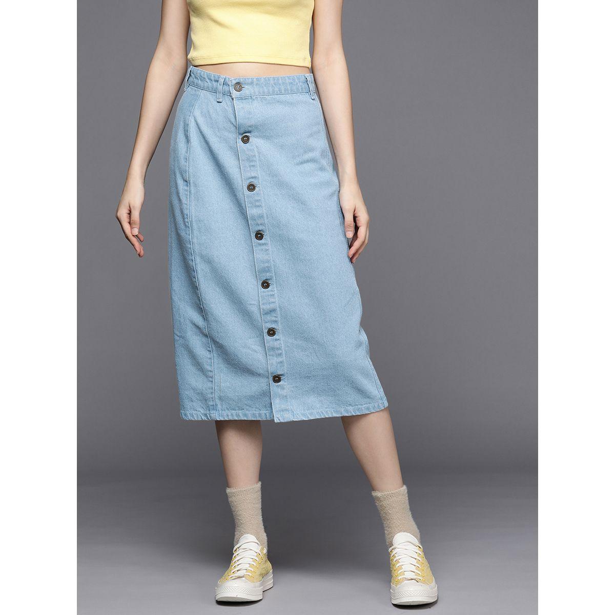 Sassafras X Styli  Front Button Detail Midi Skirt-women-clothing-bottoms-skirts-image-1