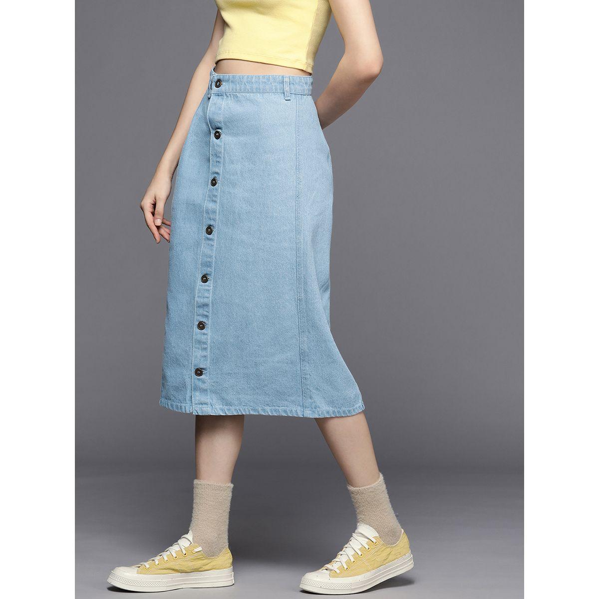 Sassafras X Styli  Front Button Detail Midi Skirt-women-clothing-bottoms-skirts-image-2