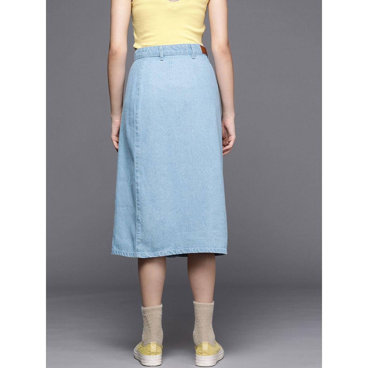 Sassafras X Styli  Front Button Detail Midi Skirt-women-clothing-bottoms-skirts-image-3
