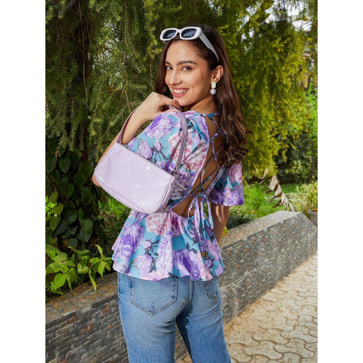 Sassafras X Styli  Floral Print Back Criss Cross Tie Peplum Top-women-clothing-shirtsandblouses-blouses-image-6